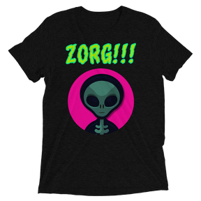 "Beware the ZORG!!!" Tri-blend NFT-shirt